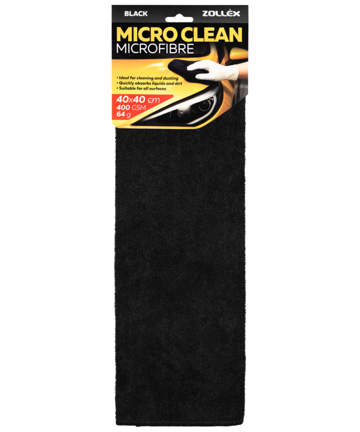 Mikrovlakna 40x40 cm - Črna 400 GSM, 1 kos