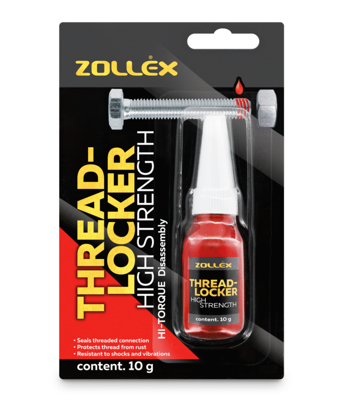 Visokotrdno varovalo navojev, rdeče - 10 ml