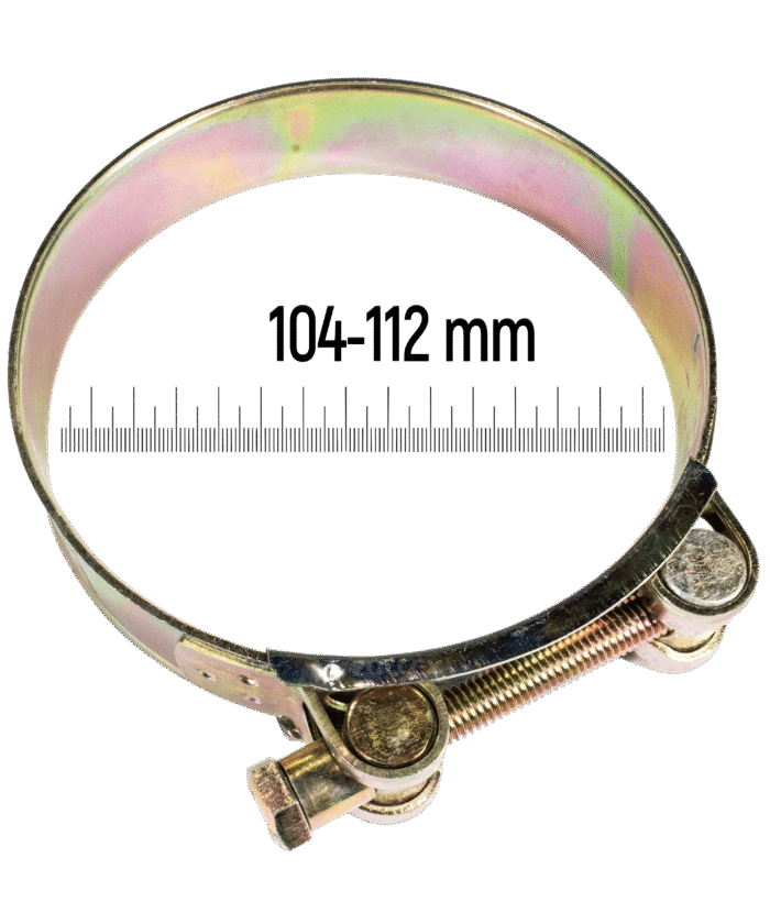 Heavy-Duty T-Bolt Clamp - 104–112 mm