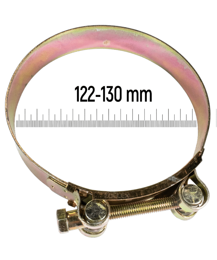 Heavy-Duty T-Bolt Clamp - 122–130 mm