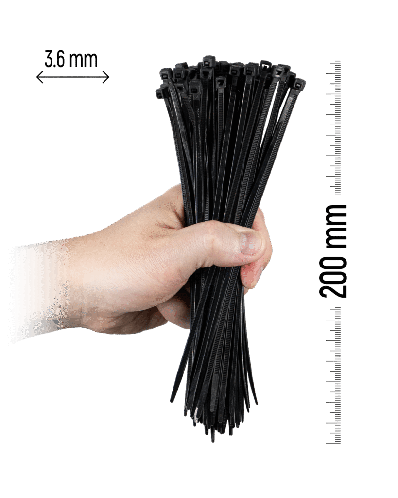 200×3,6 mm Črna