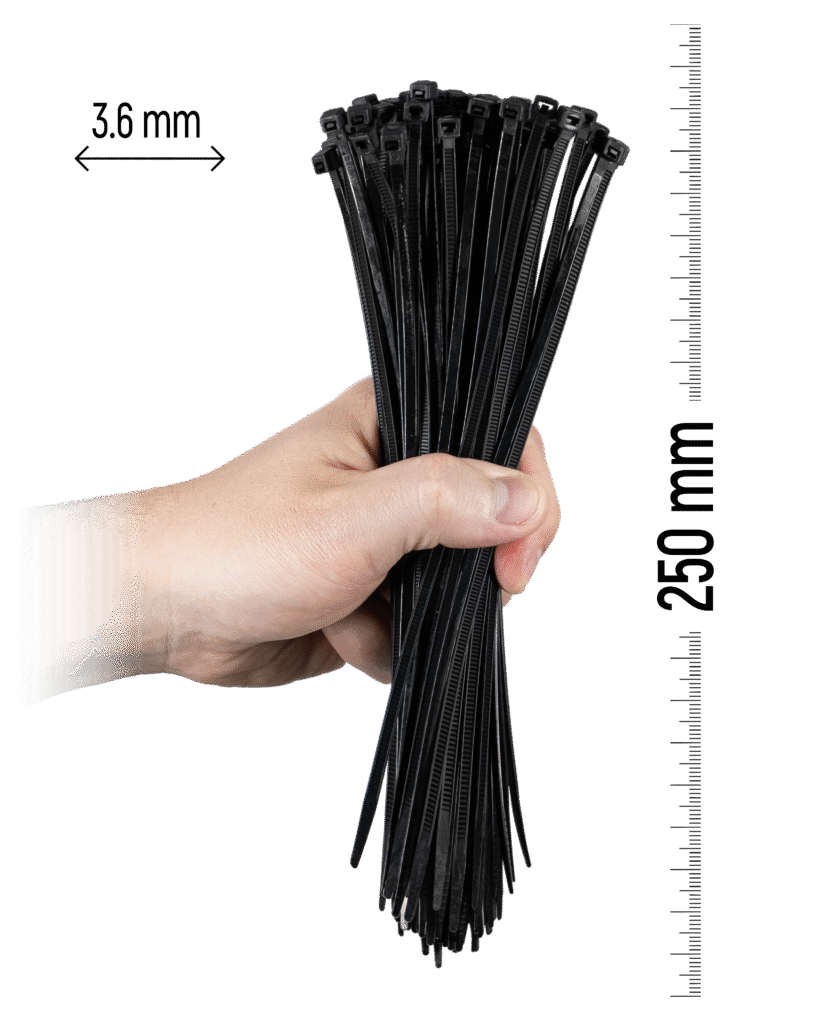 250×3,6 mm Črna