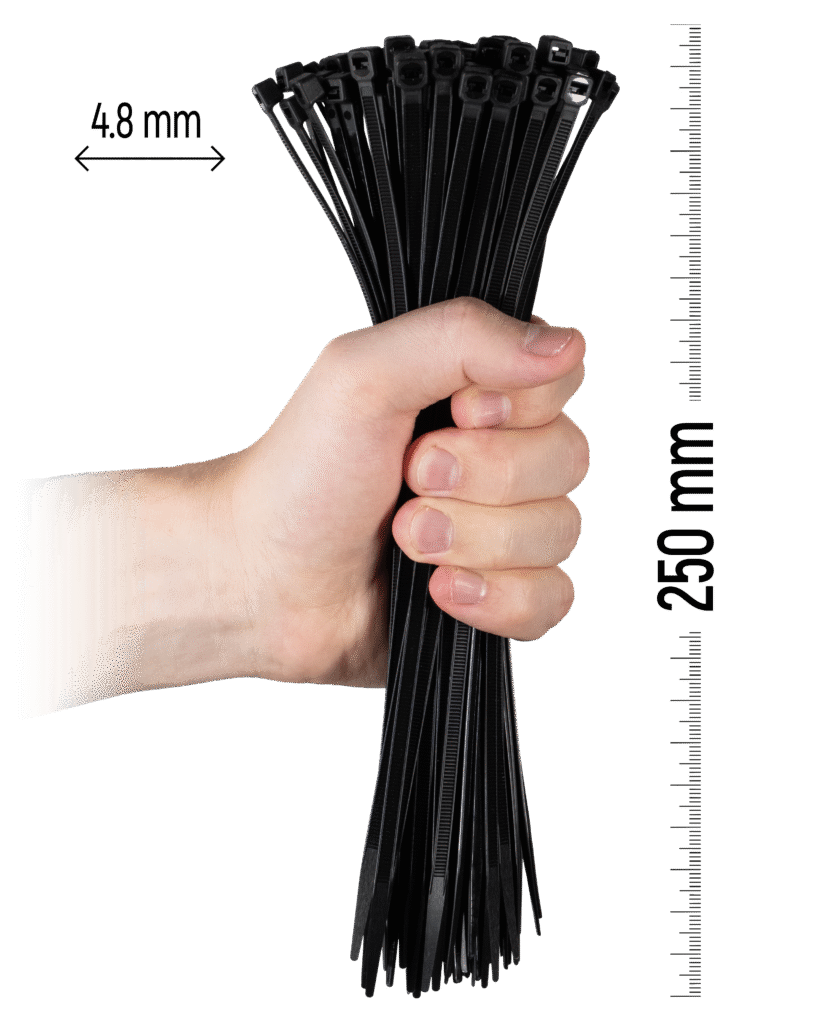 250×4,8 mm Črna