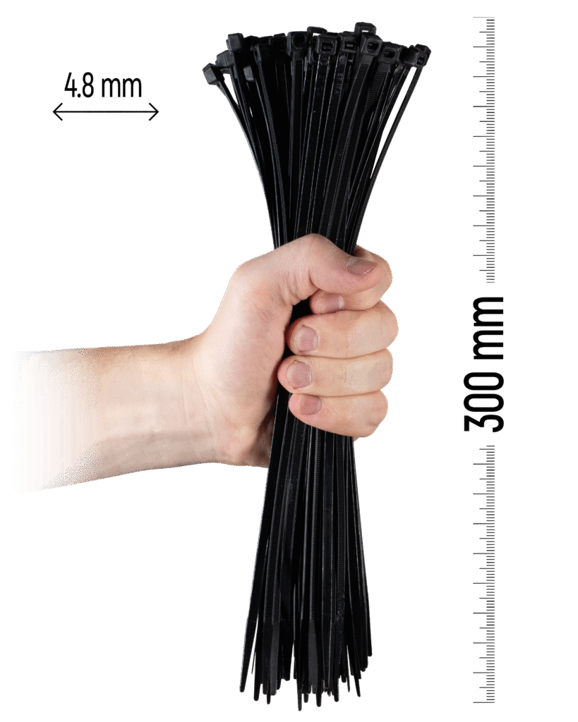 300×4,8 mm Črna