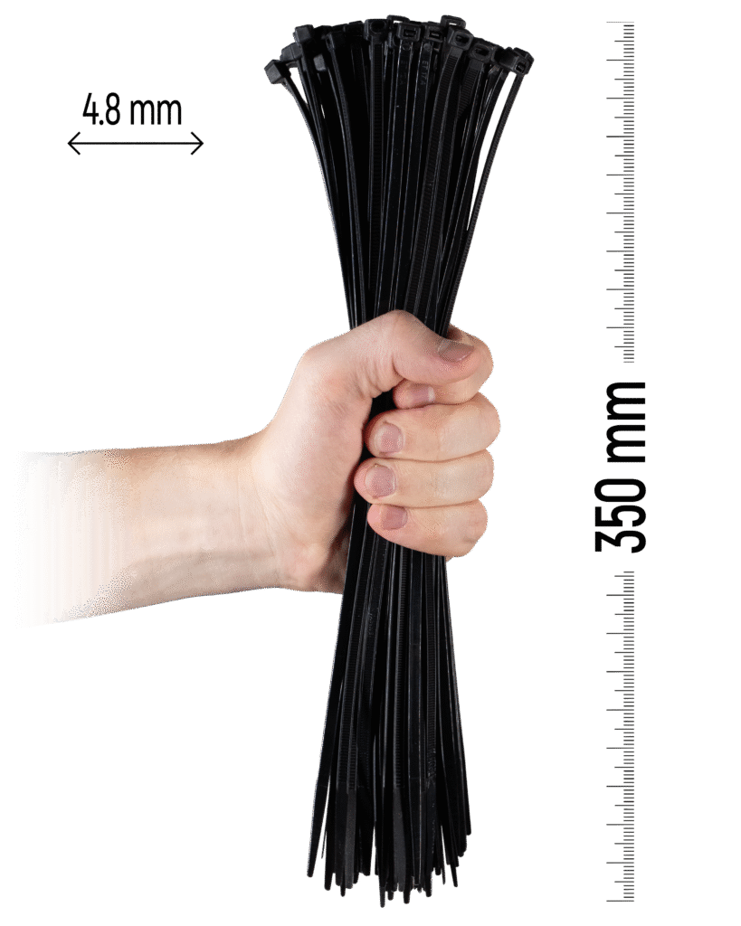 350×4,8 mm Črna