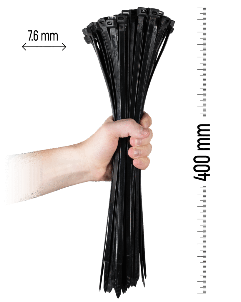 400×7,6 mm Črna
