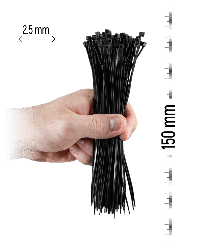 150×2,5 mm Črna